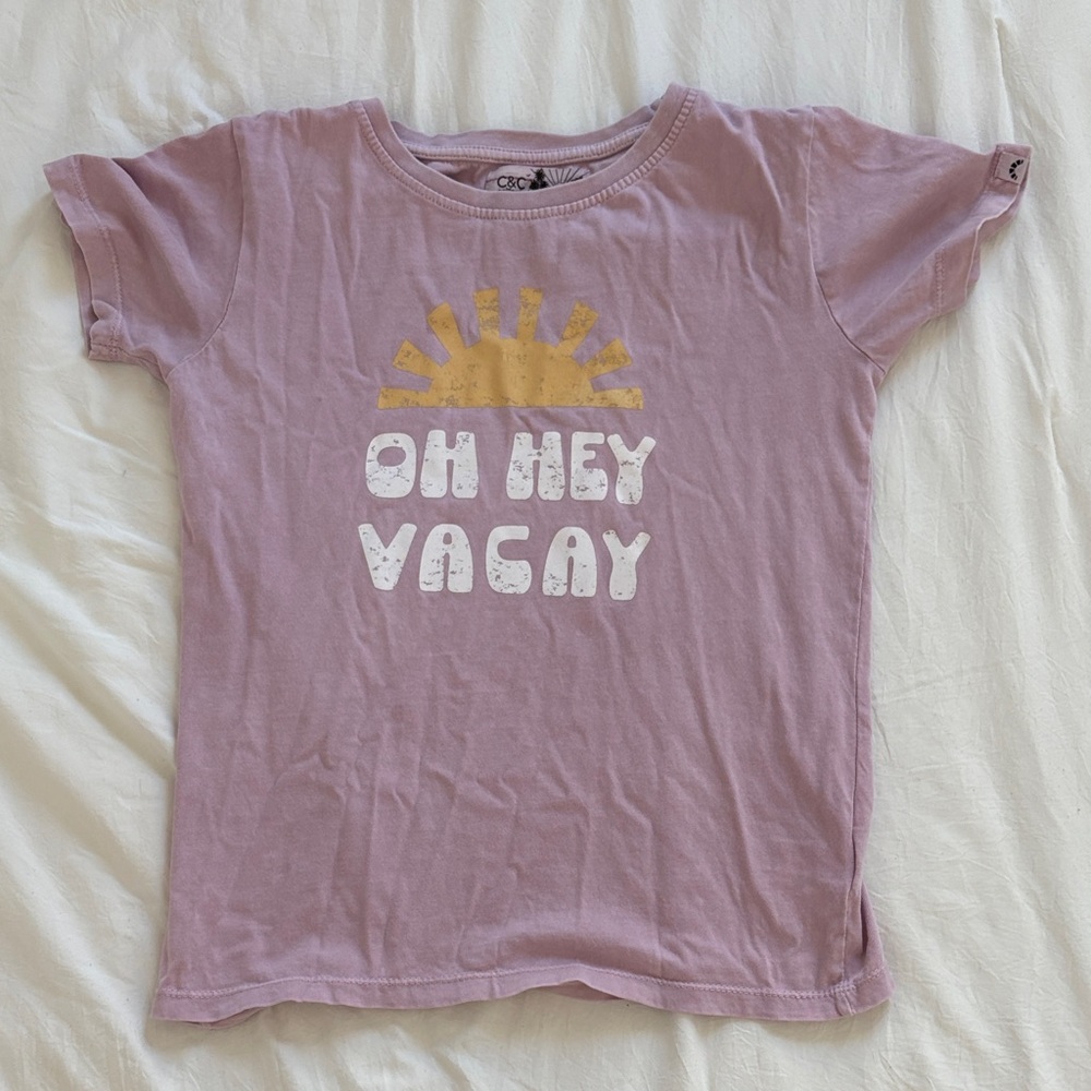 Old Navy Kids 'Oh Hey Vacay' Tee - Lavender and Yellow